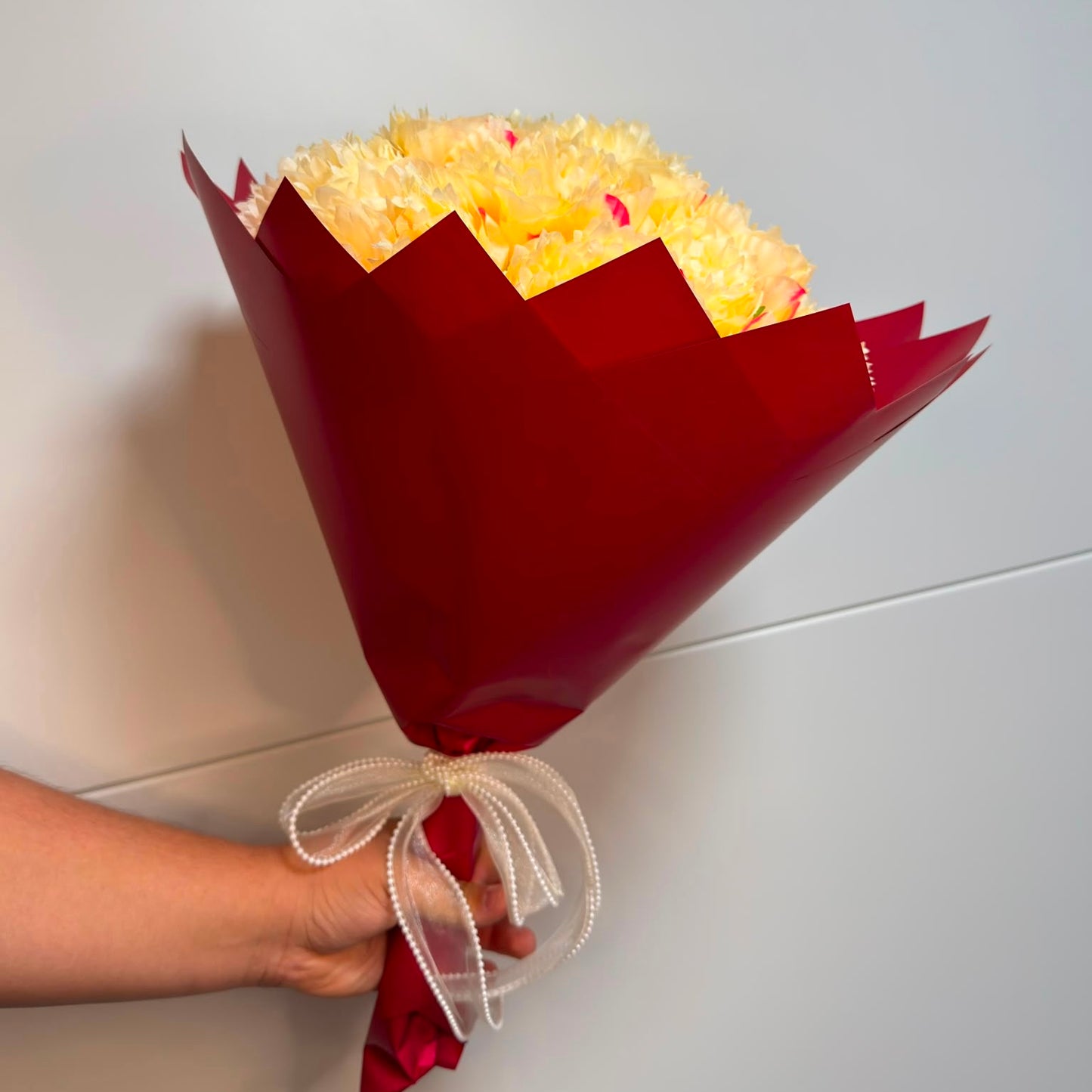 Buchet Elegant – 19 Bujori din Panza