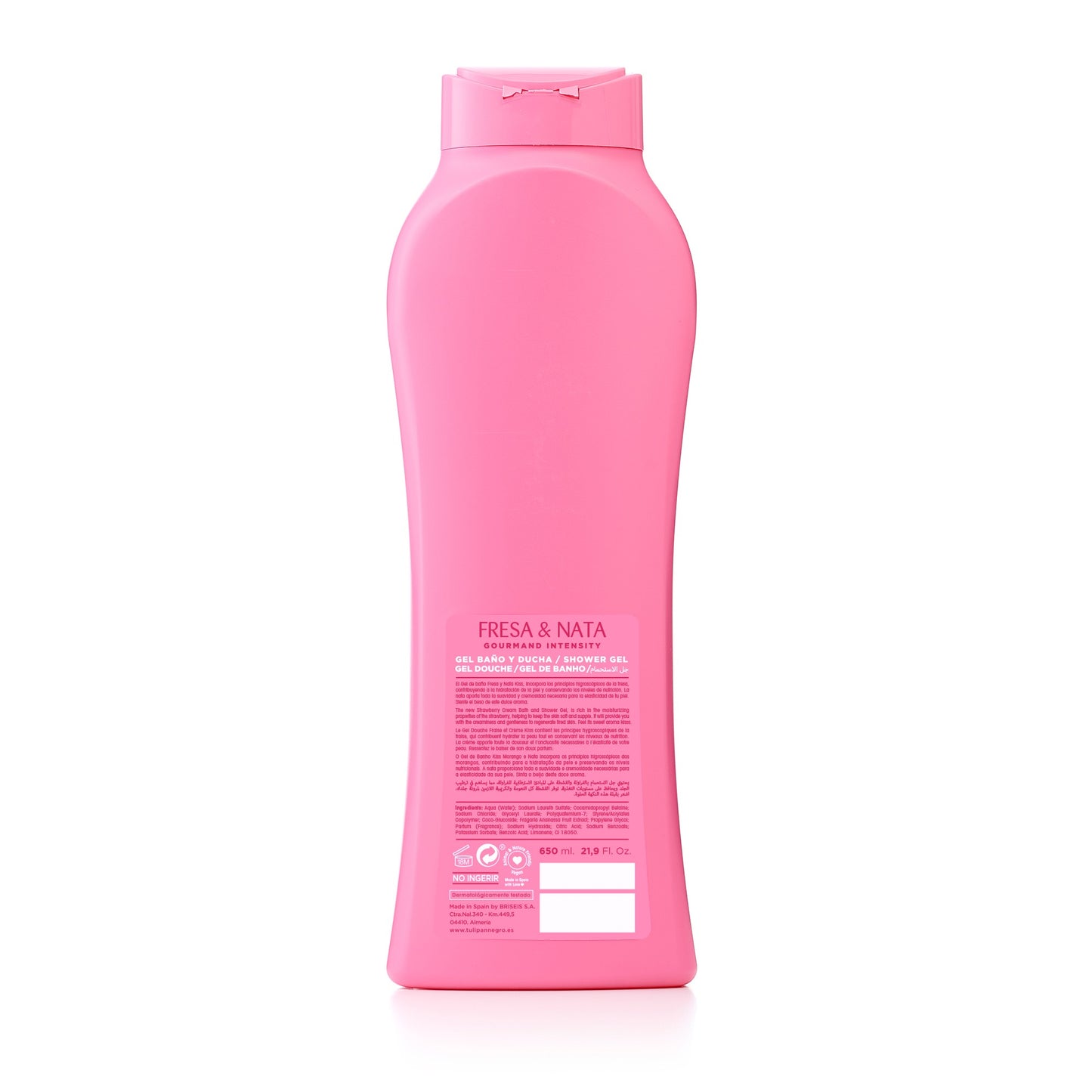 TULIPAN NEGRO GEL DUS FRESA Y NATA 650 ML