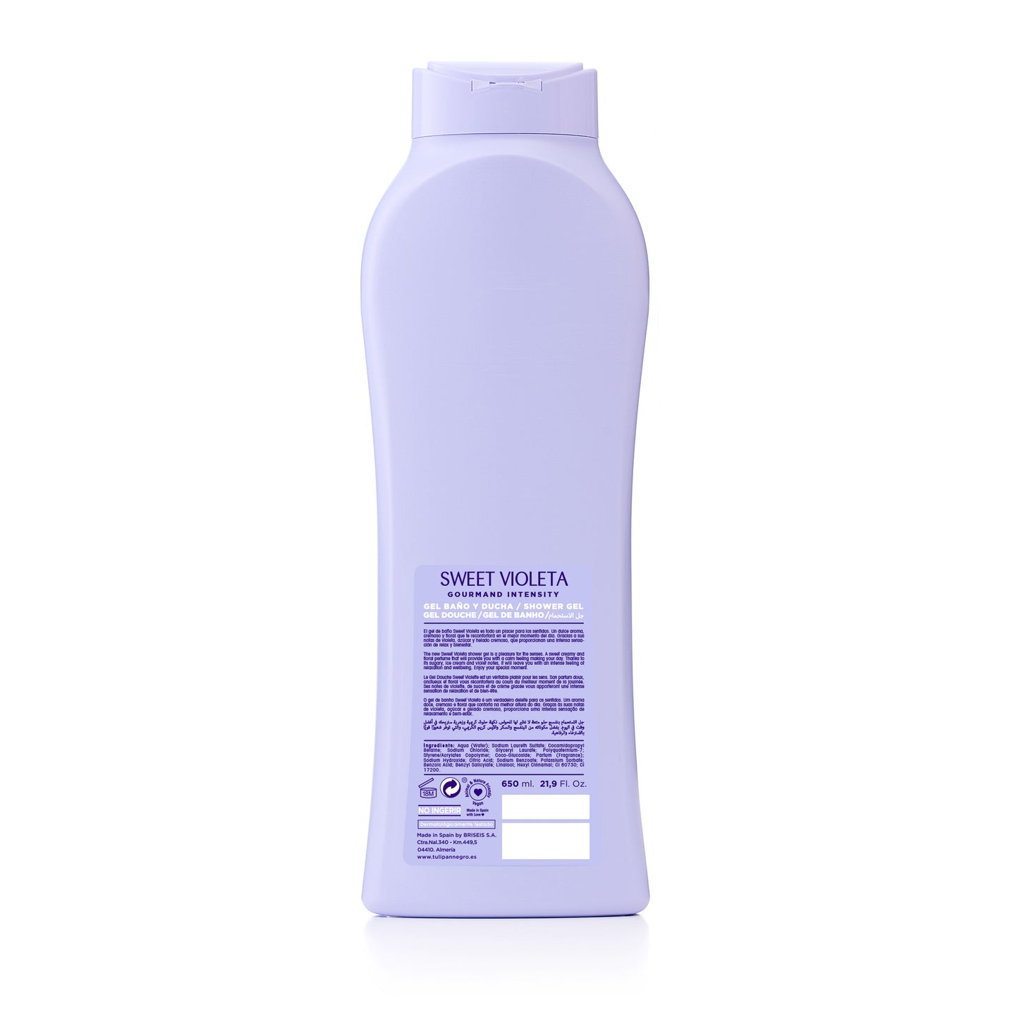 TULIPAN NEGRO GEL DUS SWEET VIOLETA 650 ML