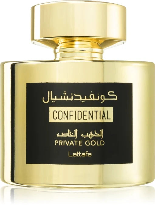 Parfum arabesc Confidential Private Gold by Lattafa, apa de parfum 100 ml, femei