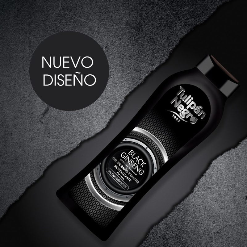TULIPAN NEGRO GEL DUS BLACK GINSENG 650 ML