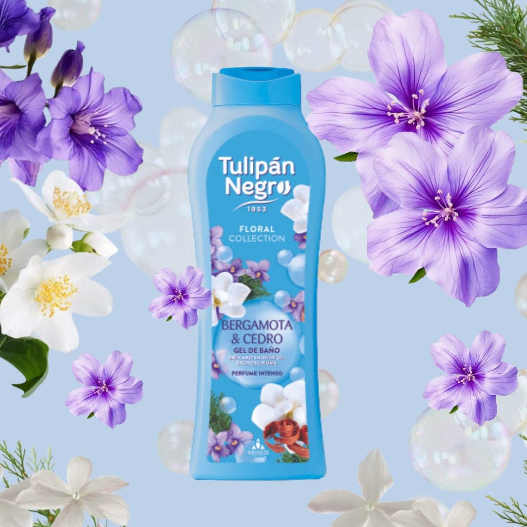 TULIPAN NEGRO GEL DUS BERGAMOTA Y CEDRO 650 ML