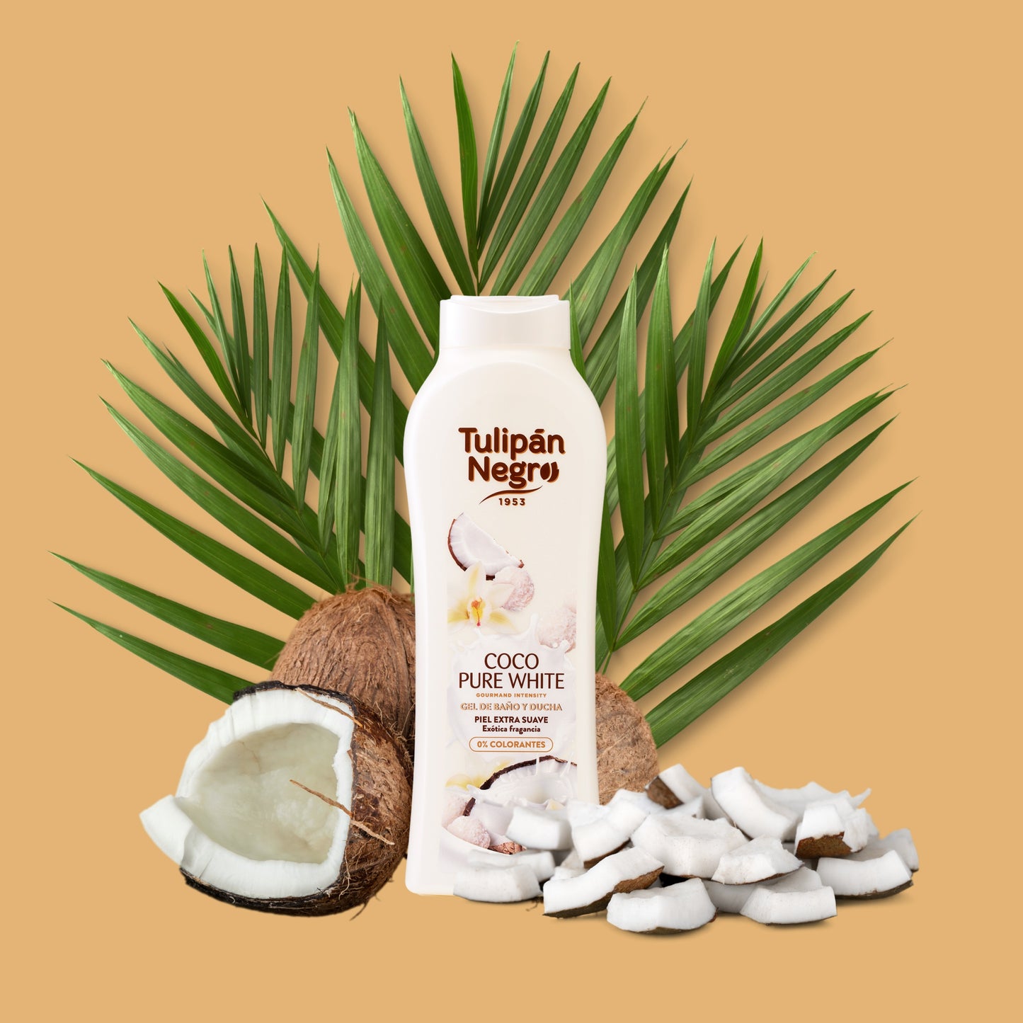 TULIPAN NEGRO GEL DUS COCO PURE WHITE 650 ML
