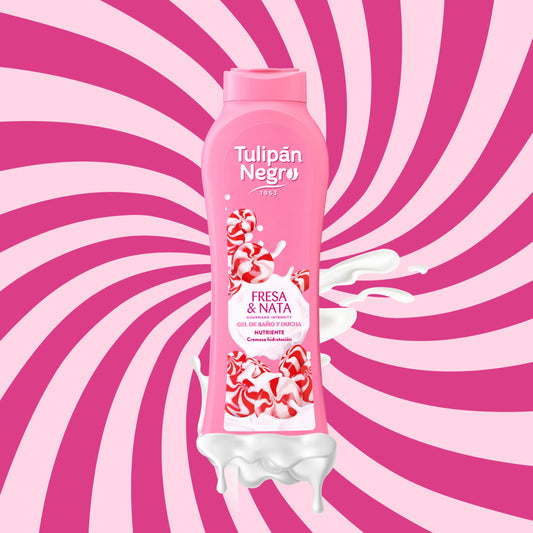 TULIPAN NEGRO GEL DUS FRESA Y NATA 650 ML