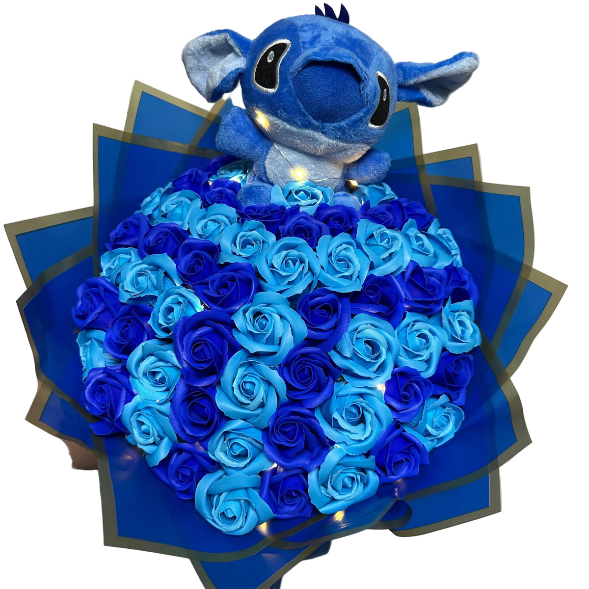 Ocean Dream – 59 de trandafiri cu Stitch & lumini