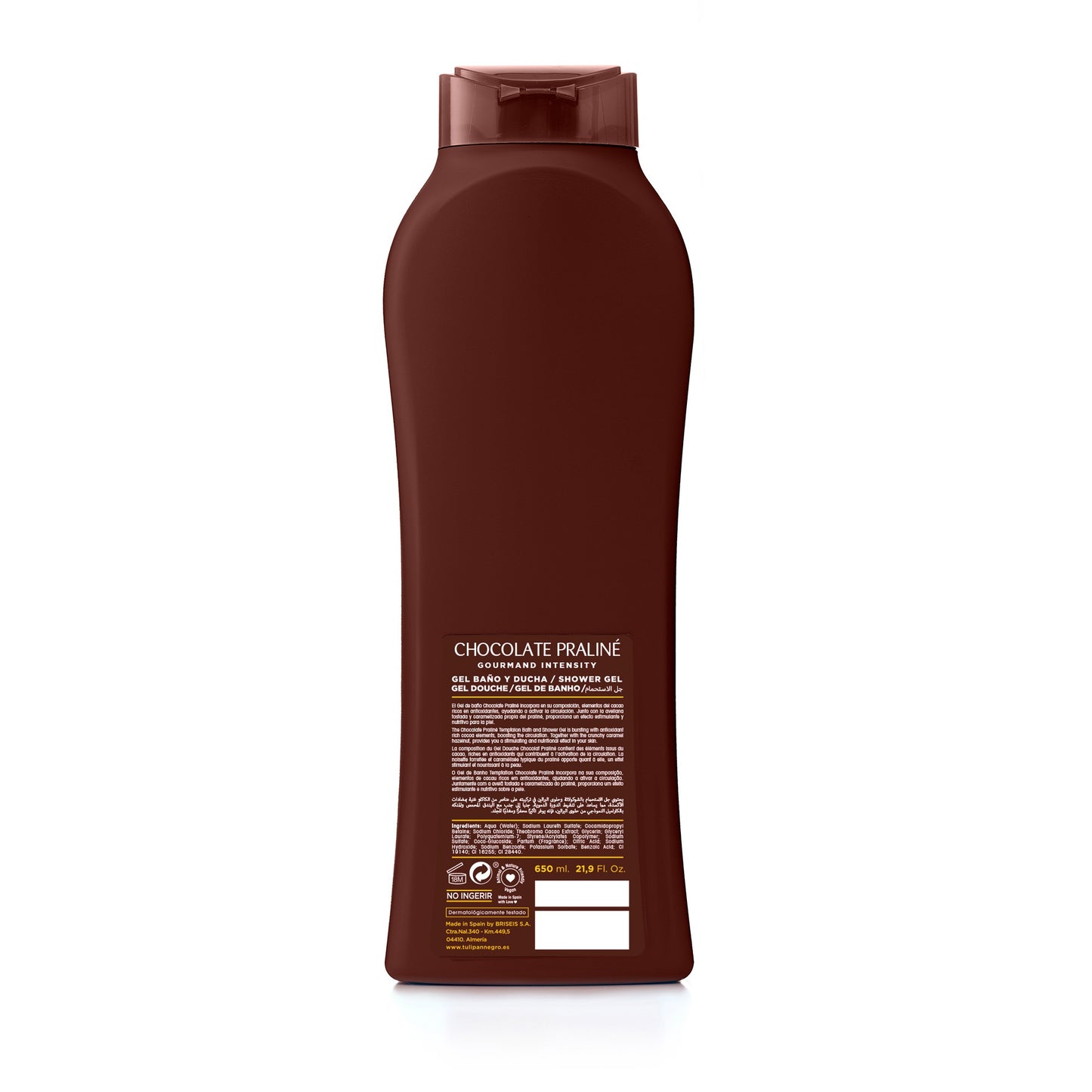 TULIPAN NEGRO GEL DUS CHOCOLATE PRALINE 650 ML