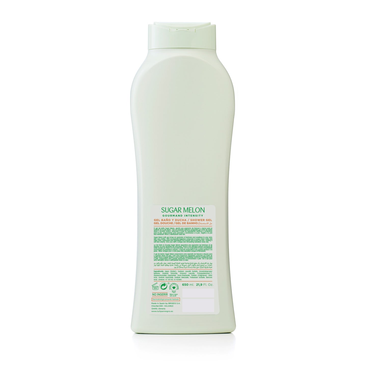 TULIPAN NEGRO GEL DUS SUGAR MELON 650 ML