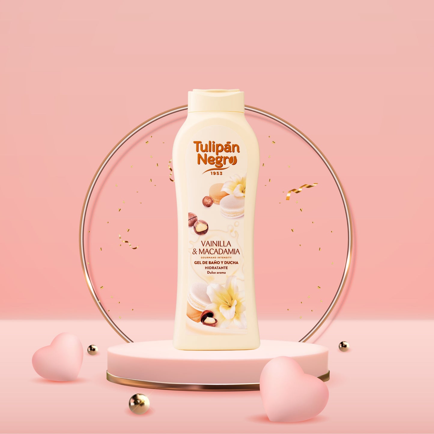 TULIPAN NEGRO GEL DUS VANILIA Y MACADAMIA 650 ML