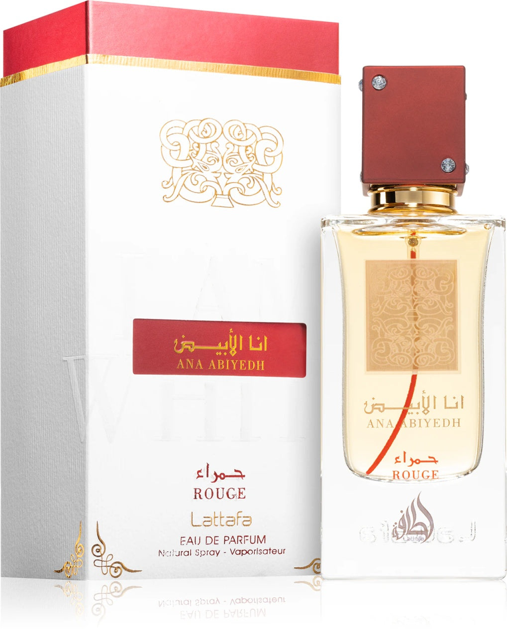 Parfum Ana Abiyedh Rouge, Lattafa, apa de parfum 60 ml, femei